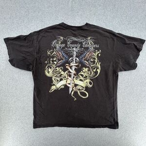 Vintage Orange County Choppers Black Shirt Mens XL  Biker Sword Snake